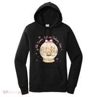 Oh Come Let Us Adore Him Jesus Nativity Scene Coquette Bow Gift Women's Hoodie thumb 0