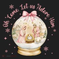 Oh Come Let Us Adore Him Jesus Nativity Scene Coquette Bow Gift Hat thumb 2