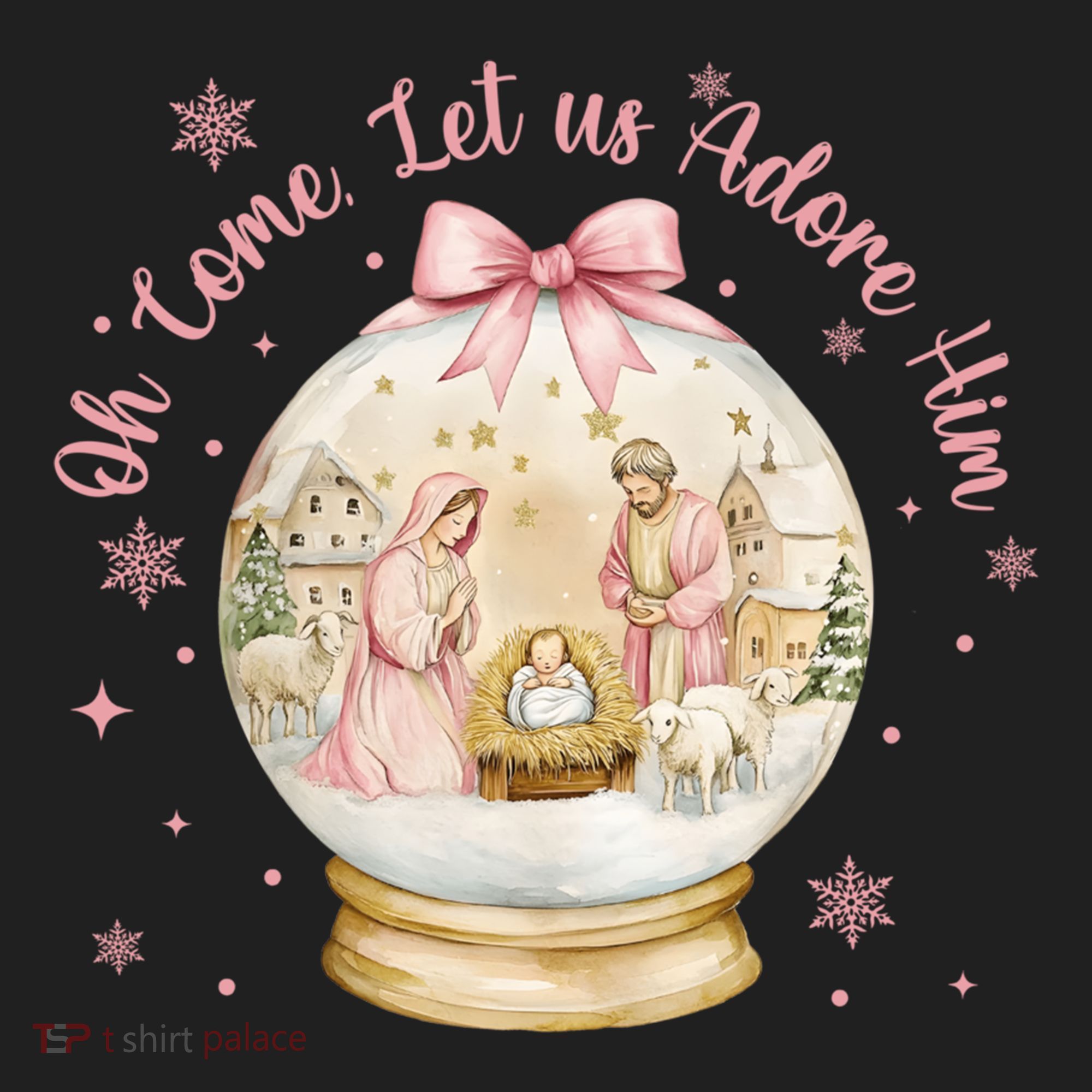 Oh Come Let Us Adore Him Jesus Nativity Scene Coquette Bow Gift Hat
