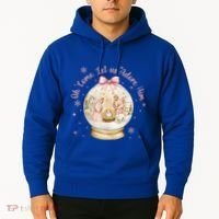 Oh Come Let Us Adore Him Jesus Nativity Scene Coquette Bow Gift Hoodie thumb 2