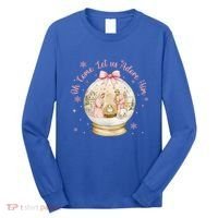 Oh Come Let Us Adore Him Jesus Nativity Scene Coquette Bow Gift Long Sleeve Shirt thumb 0
