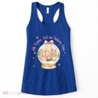 Oh Come Let Us Adore Him Jesus Nativity Scene Coquette Bow Gift Women's Tank Top thumb 0