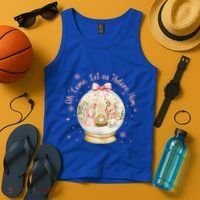 Oh Come Let Us Adore Him Jesus Nativity Scene Coquette Bow Gift Tank Top thumb 4