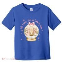 Oh Come Let Us Adore Him Jesus Nativity Scene Coquette Bow Gift Toddler T-Shirt thumb 0