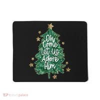 Oh Come Let Us Adore Him Christian Jesus Christmas Mousepad thumb 0