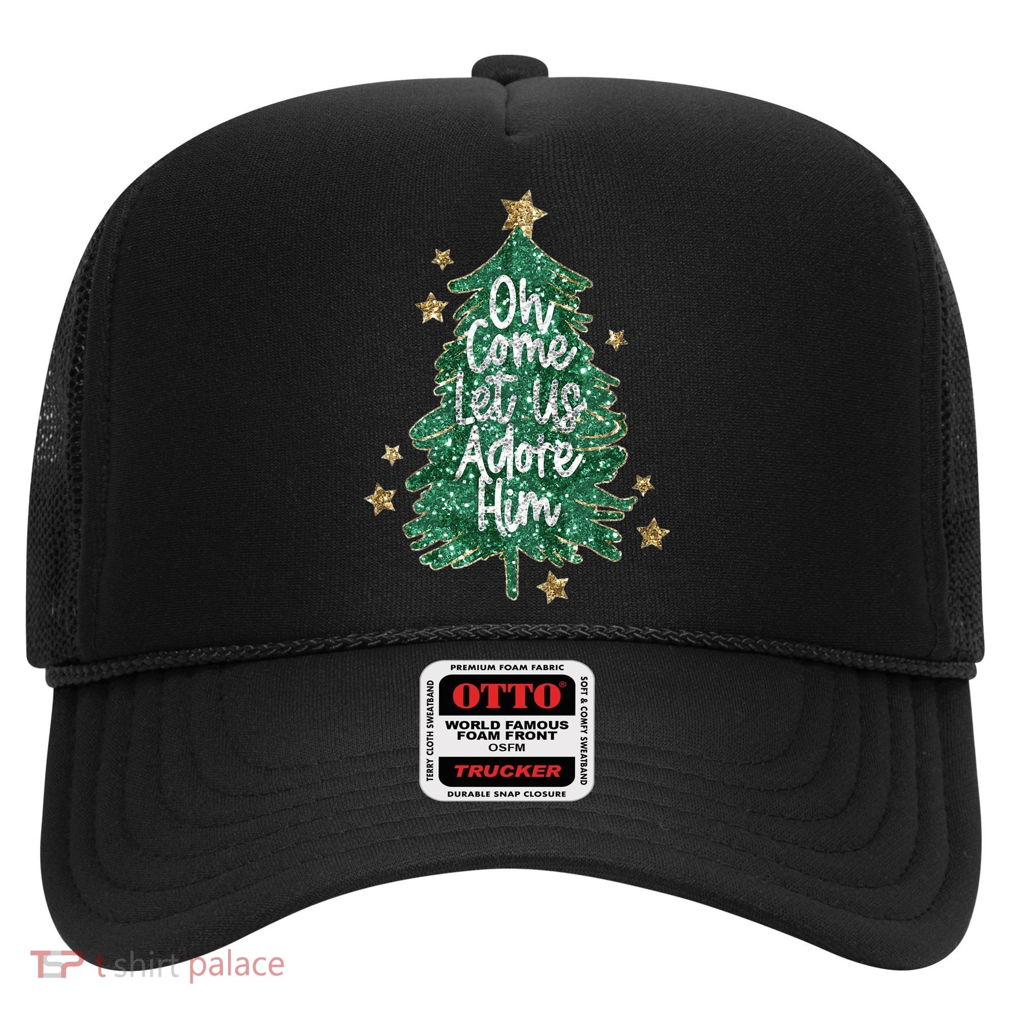 Oh Come Let Us Adore Him Christian Jesus Christmas Hat