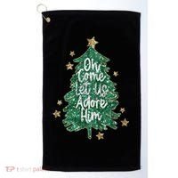 Oh Come Let Us Adore Him Christian Jesus Christmas Golf Towel thumb 0