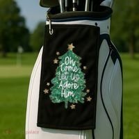 Oh Come Let Us Adore Him Christian Jesus Christmas Golf Towel thumb 2