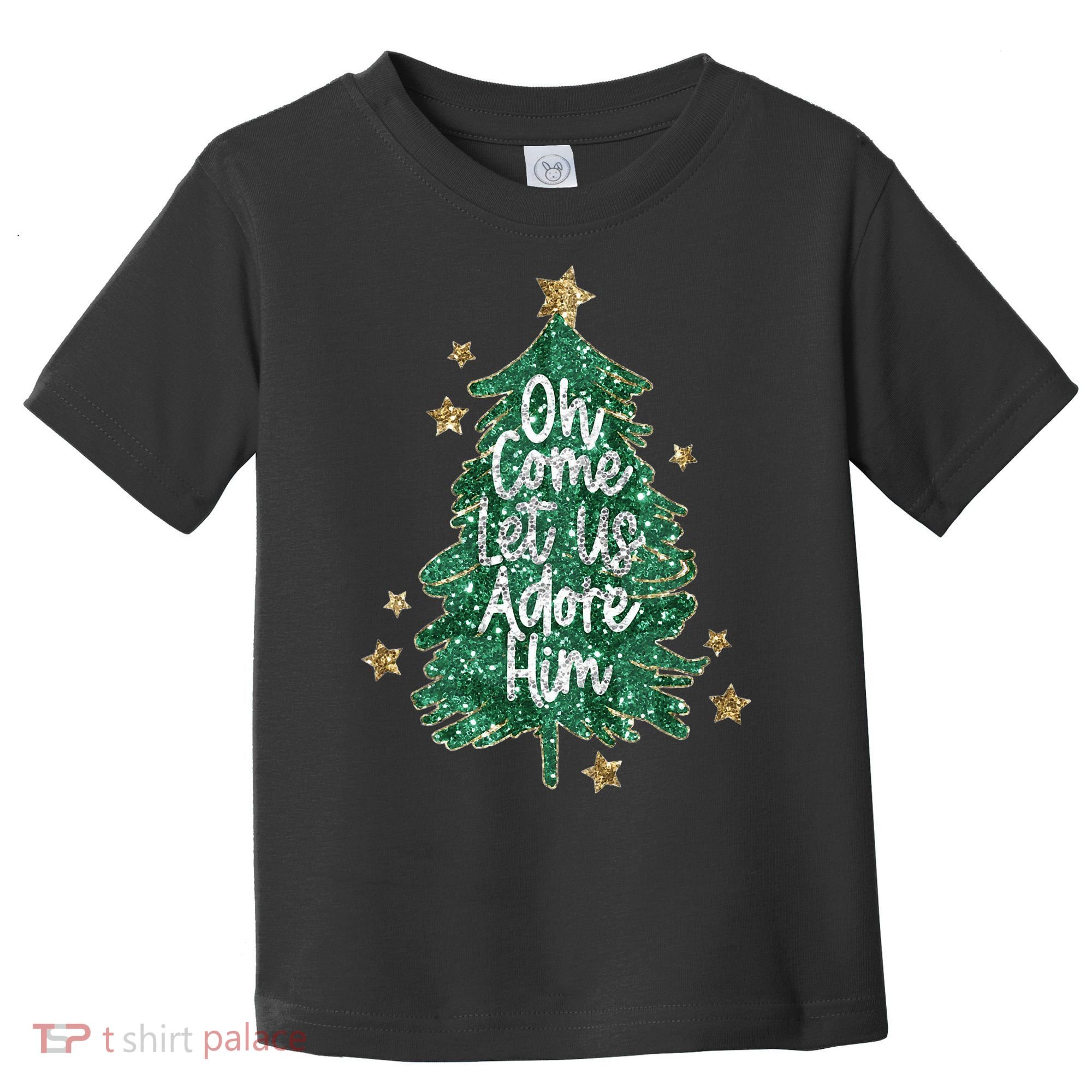 Oh Come Let Us Adore Him Christian Jesus Christmas Toddler T-Shirt