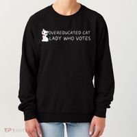 Overeducated Cat Lady Who Votes Women's Sweatshirt thumb 0