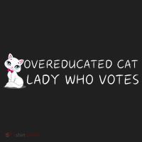 Overeducated Cat Lady Who Votes Women's Sweatshirt thumb 2
