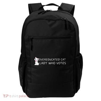 Overeducated Cat Lady Who Votes Backpack