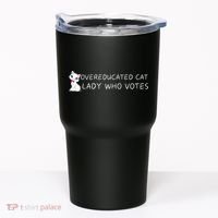 Overeducated Cat Lady Who Votes Tumbler thumb 0