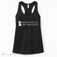 Overeducated Cat Lady Who Votes Women's Tank Top thumb 0