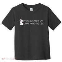 Overeducated Cat Lady Who Votes Toddler T-Shirt thumb 0