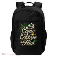 Oh Come Let Us Adore Him Nativity Christmas Religious Jesus Backpack thumb 0