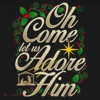 Oh Come Let Us Adore Him Nativity Christmas Religious Jesus Women's Hoodie thumb 2