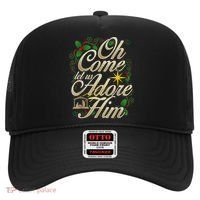 Oh Come Let Us Adore Him Nativity Christmas Religious Jesus Hat thumb 0