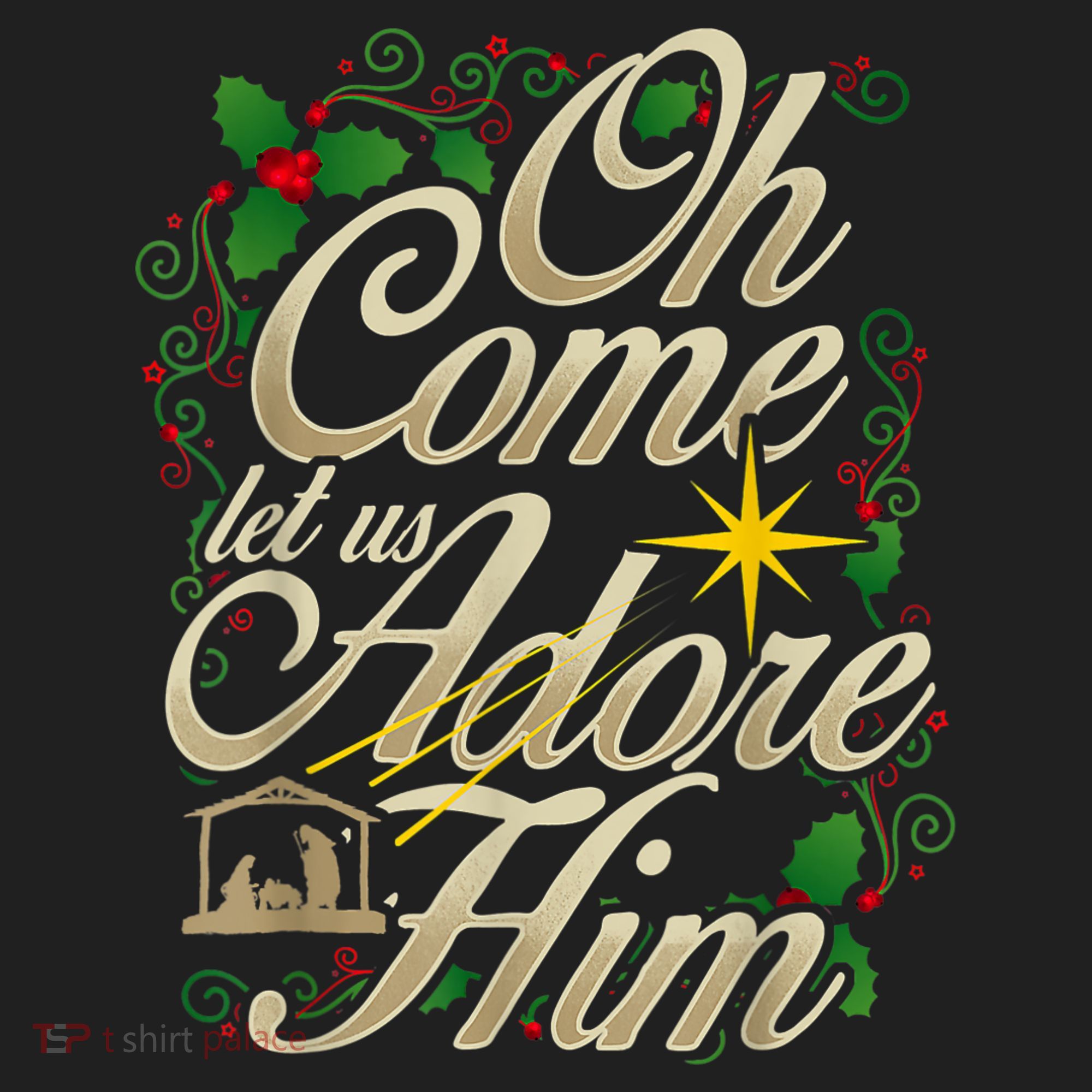 Oh Come Let Us Adore Him Nativity Christmas Religious Jesus Hat