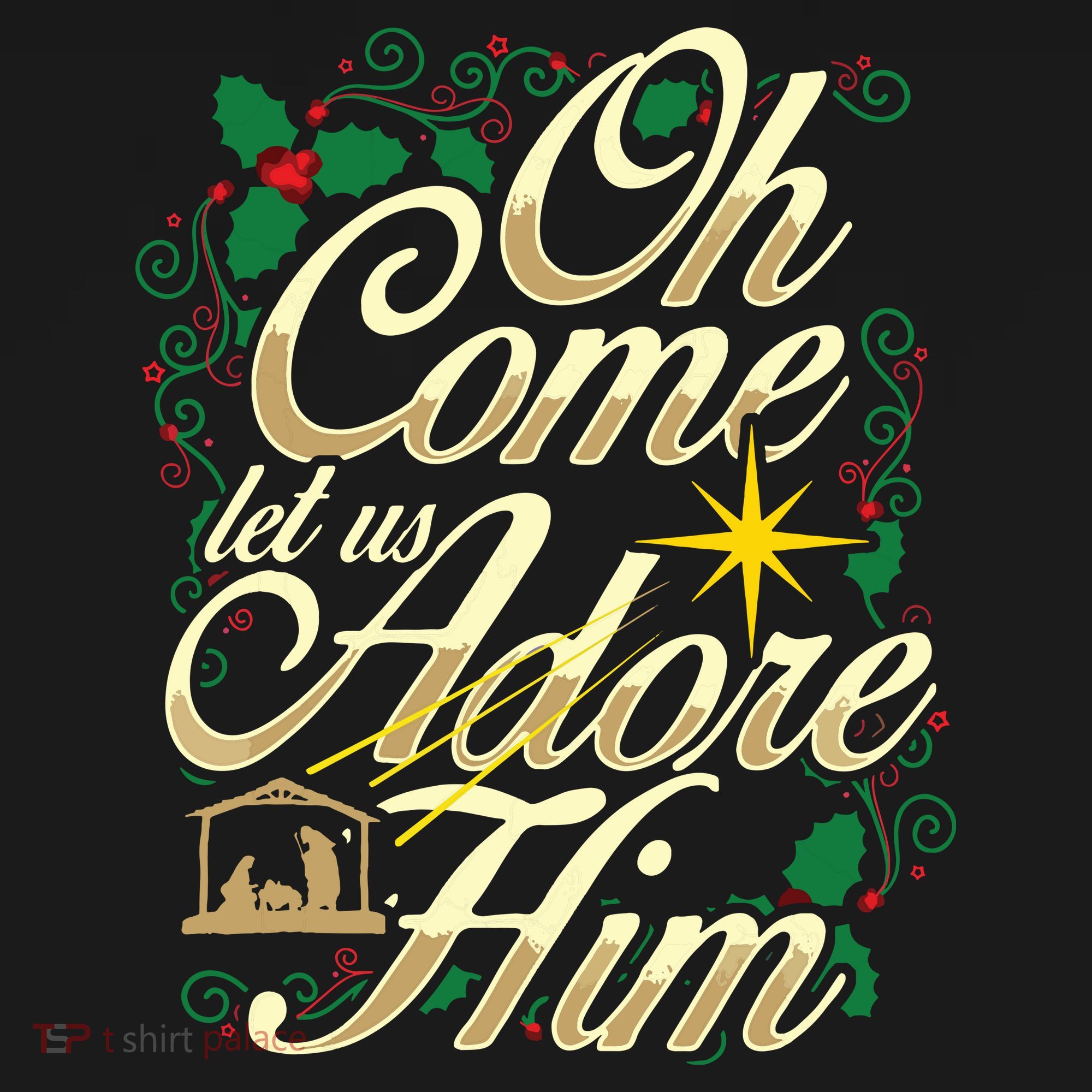 Oh Come Let Us Adore Him Nativity Christmas Religious Jesus Tote Bag