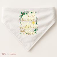 Oh Come Let Us Adore Him Nativity Christmas Religious Jesus USA-Made Doggie Bandana thumb 0