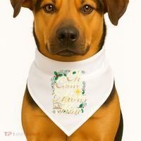 Oh Come Let Us Adore Him Nativity Christmas Religious Jesus USA-Made Doggie Bandana thumb 1