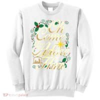 Oh Come Let Us Adore Him Nativity Christmas Religious Jesus Sweatshirt thumb 0