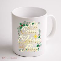 Oh Come Let Us Adore Him Nativity Christmas Religious Jesus Coffee Mug thumb 1