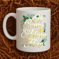 Oh Come Let Us Adore Him Nativity Christmas Religious Jesus Coffee Mug thumb 2