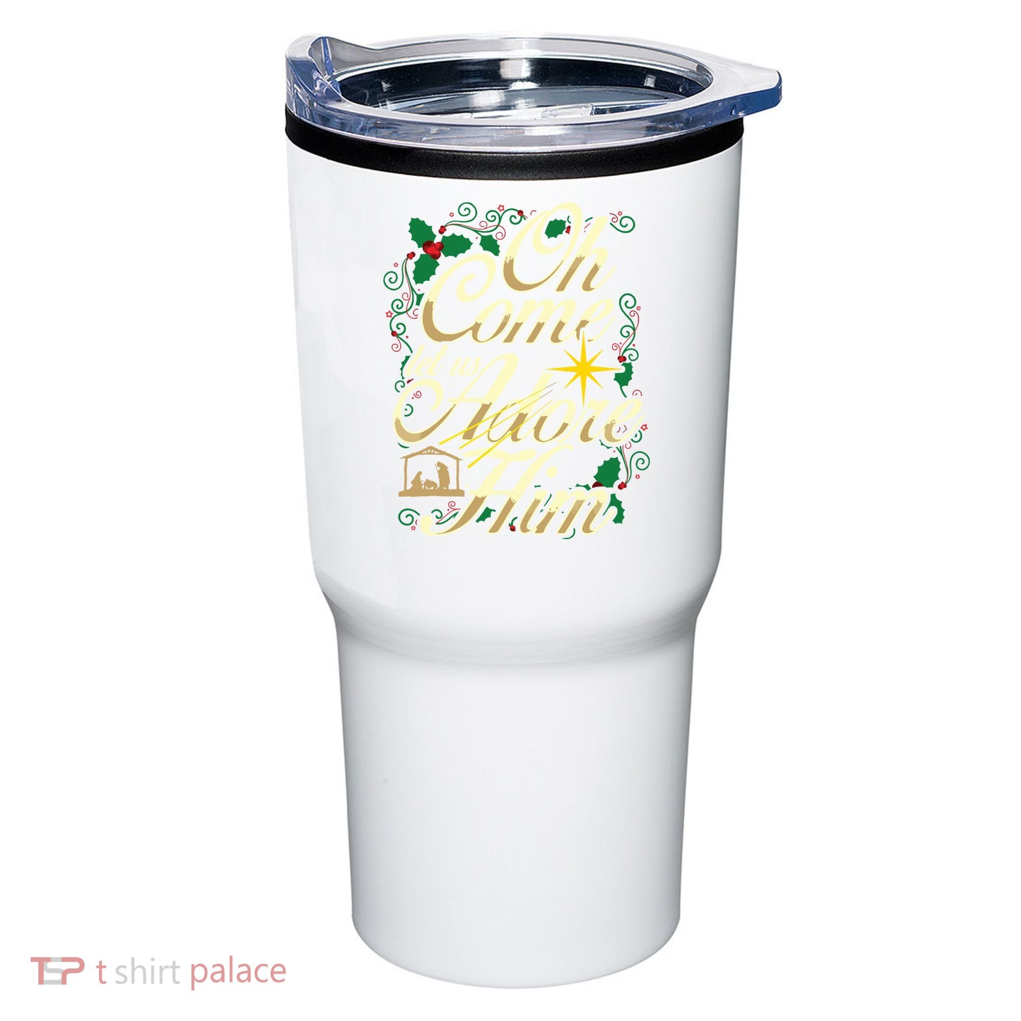 Oh Come Let Us Adore Him Nativity Christmas Religious Jesus Tumbler