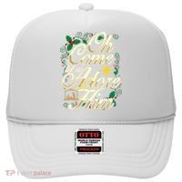 Oh Come Let Us Adore Him Nativity Christmas Religious Jesus Hat thumb 0