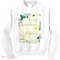 Oh Come Let Us Adore Him Nativity Christmas Religious Jesus Kids Sweatshirt thumb 0