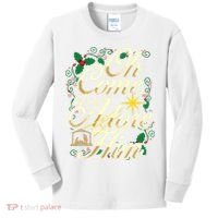 Oh Come Let Us Adore Him Nativity Christmas Religious Jesus Kids Long Sleeve Shirt thumb 0