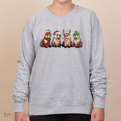 Otters Christmas Lights Women's Sweatshirt