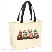 Otters Christmas Lights Tote Bag thumb 2