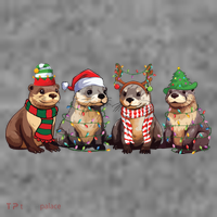 Otters Christmas Lights Toddler Hoodie thumb 2
