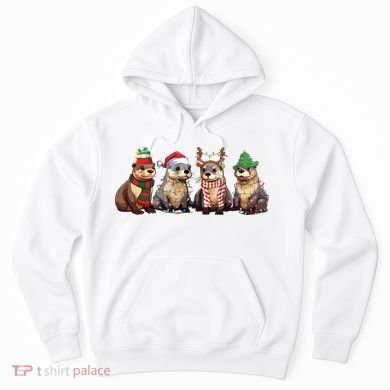 Otters Christmas Lights Hoodie