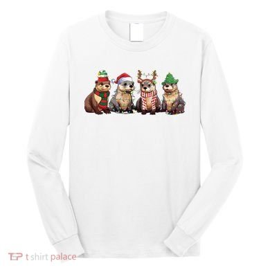 Otters Christmas Lights Long Sleeve Shirt
