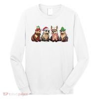 Otters Christmas Lights Long Sleeve Shirt thumb 0