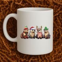 Otters Christmas Lights Coffee Mug thumb 2