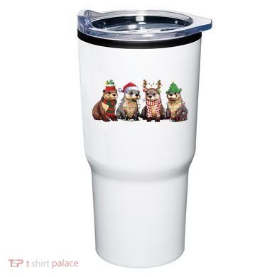 Otters Christmas Lights Tumbler