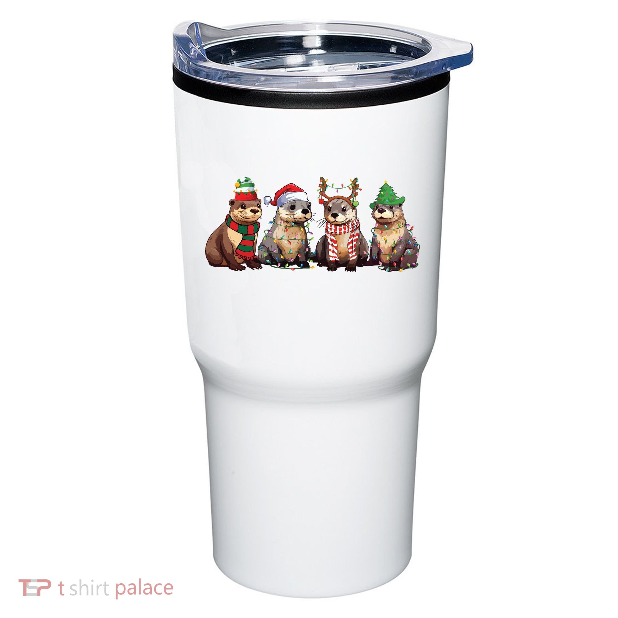Otters Christmas Lights Tumbler