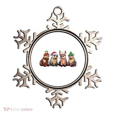 Otters Christmas Lights Ornament