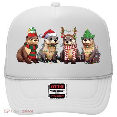 Otters Christmas Lights Hat