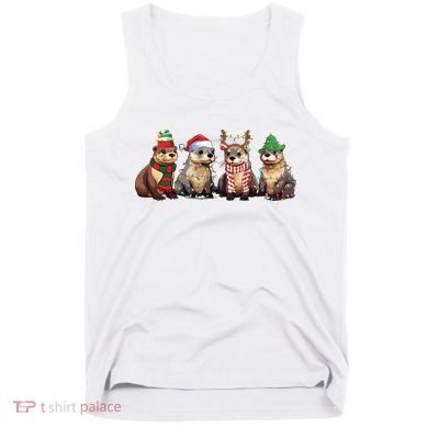 Otters Christmas Lights Tank Top