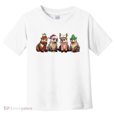 Otters Christmas Lights Toddler T-Shirt