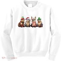 Otters Christmas Lights Kids Sweatshirt thumb 0