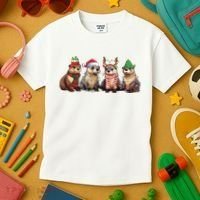 Otters Christmas Lights Kids T-Shirt thumb 3