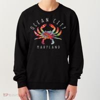 Ocean City Maryland Crab Tie Dye Summer Vacation Women's Sweatshirt thumb 0