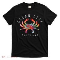 Ocean City Maryland Crab Tie Dye Summer Vacation T-Shirt thumb 0